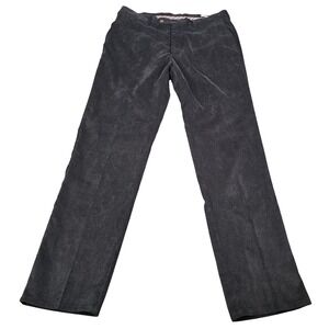Peter Millar Nanoluxe Corduroy Pants Mens 38 Gray Black MF16B91 Straight Leg